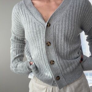 Gray Ribbed Men's Sweater